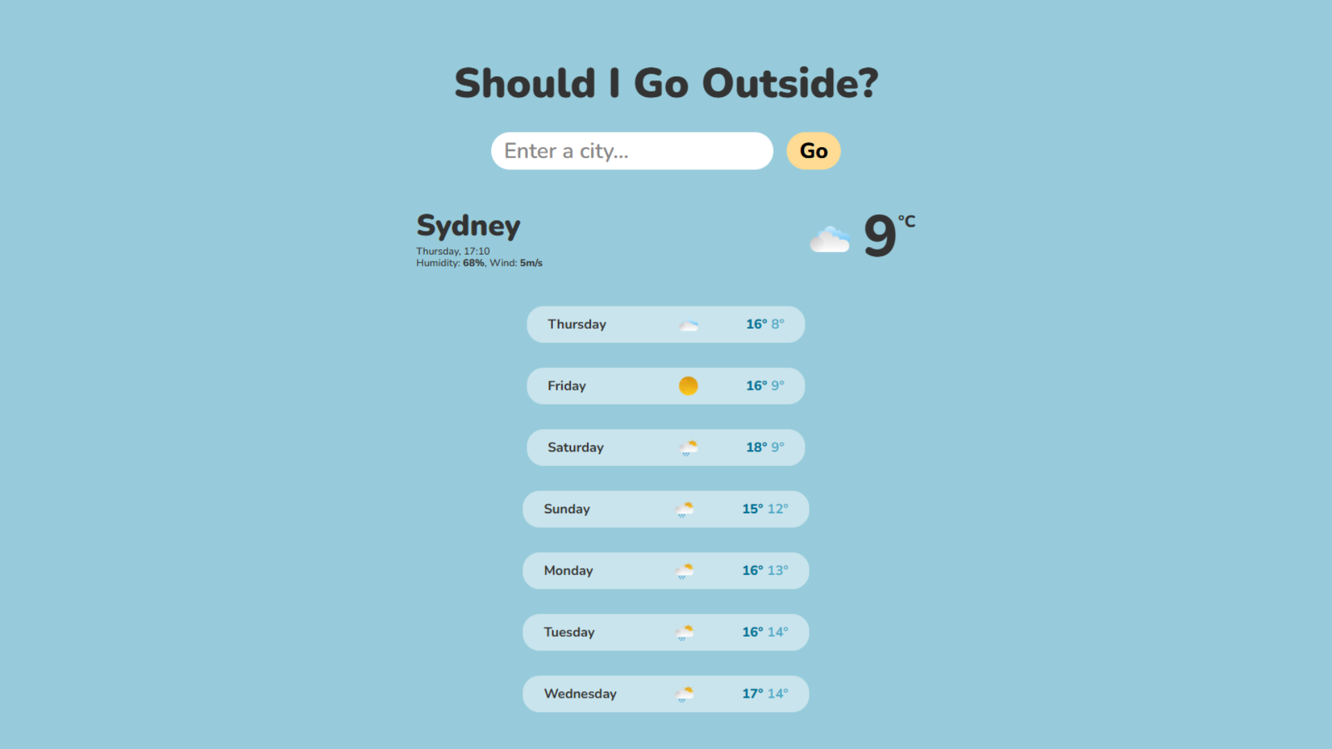 weather app